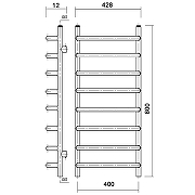 Водяной полотенцесушитель Domoterm Стефано П8 400*800 АБР Античная бронза-3
