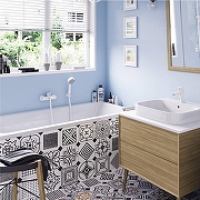 Комплект смесителей Kludi Pure&Easy 370289165+376819165+606609100 Белый-6