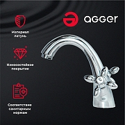 Смеситель для раковины Agger Retro A1902100 Хром-2