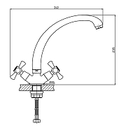 Смеситель для кухни Agger Retro A1900200 Хром-10