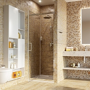 Душевая дверь WasserKRAFT Salm 80 27I27 профиль Хром стекло прозрачное-5